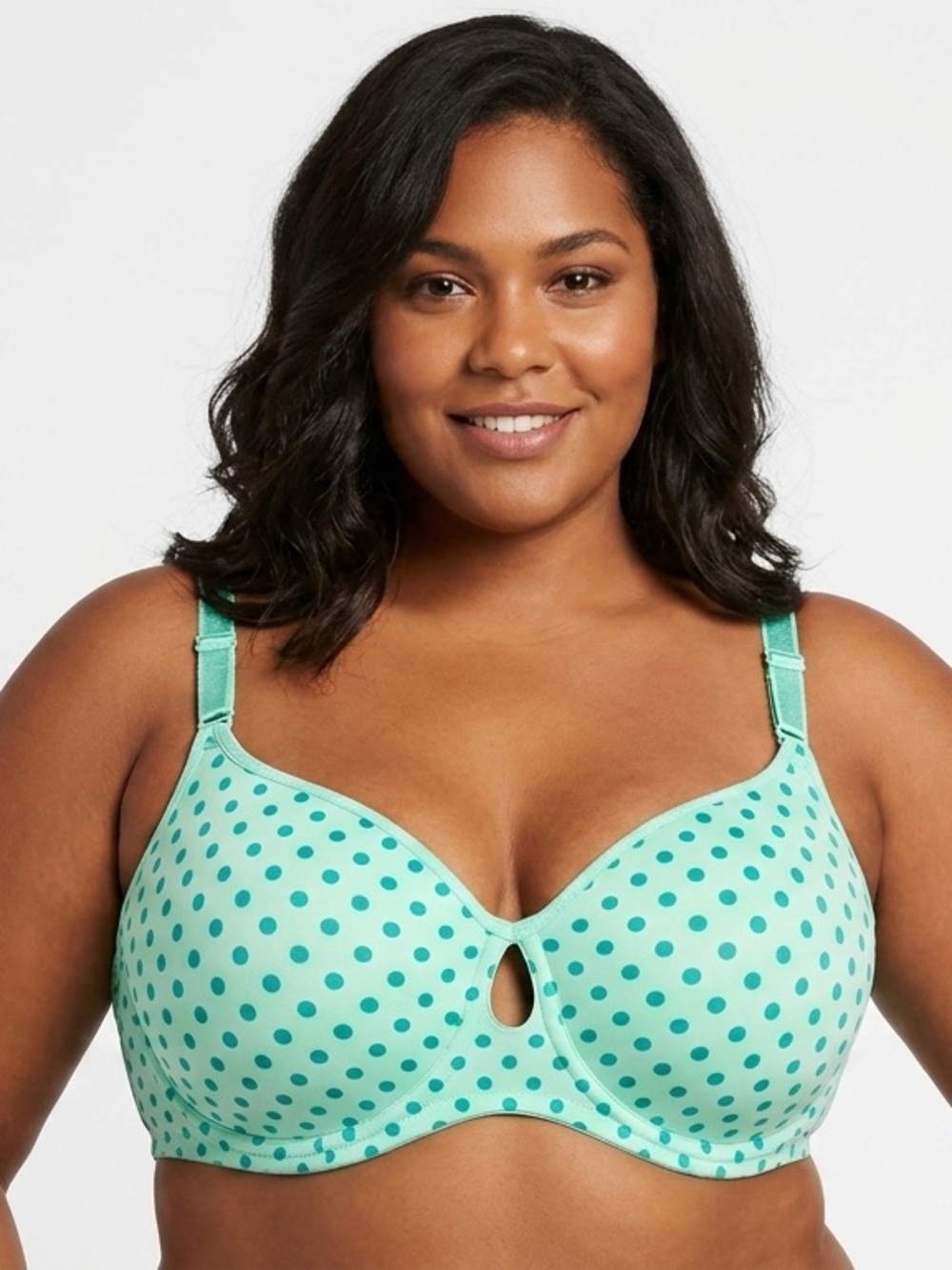 Torrid Women Bra Mint Green Polka Dot Padded Bra Size 44DDD #FeelTheFit